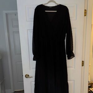 Chic Black Long Sleeve Dress